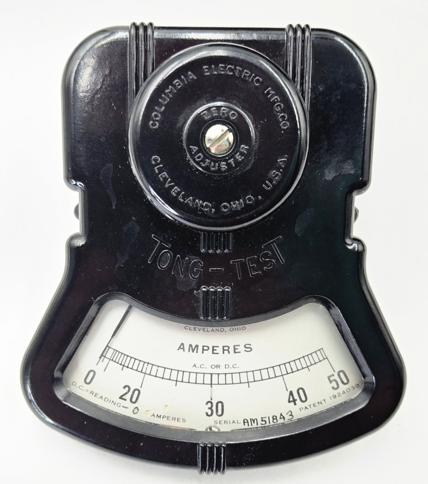 Vtg Columbia Tong Test Ammeter Clamp Type AX 3 Matching Scales Tested Working