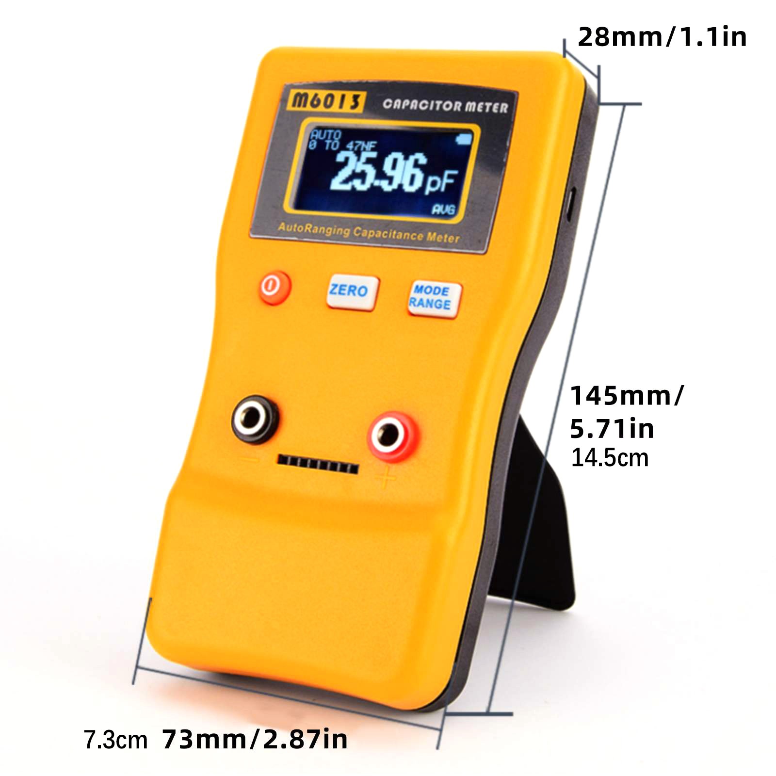 Orange M6013 Capacitor Meter Auto Rang Measuring Capacitance Tester Instrument