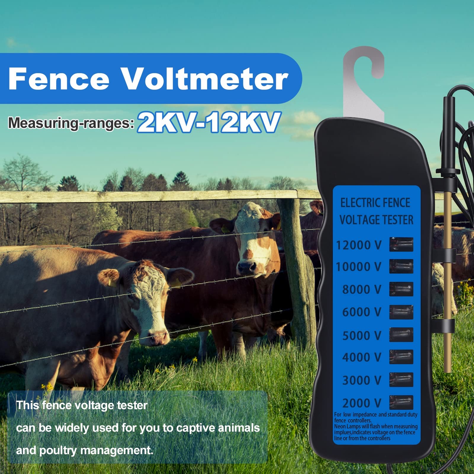Electric Fence Voltage Tester, Electric Fence Voltage Tester Maximum 12 kV, F…