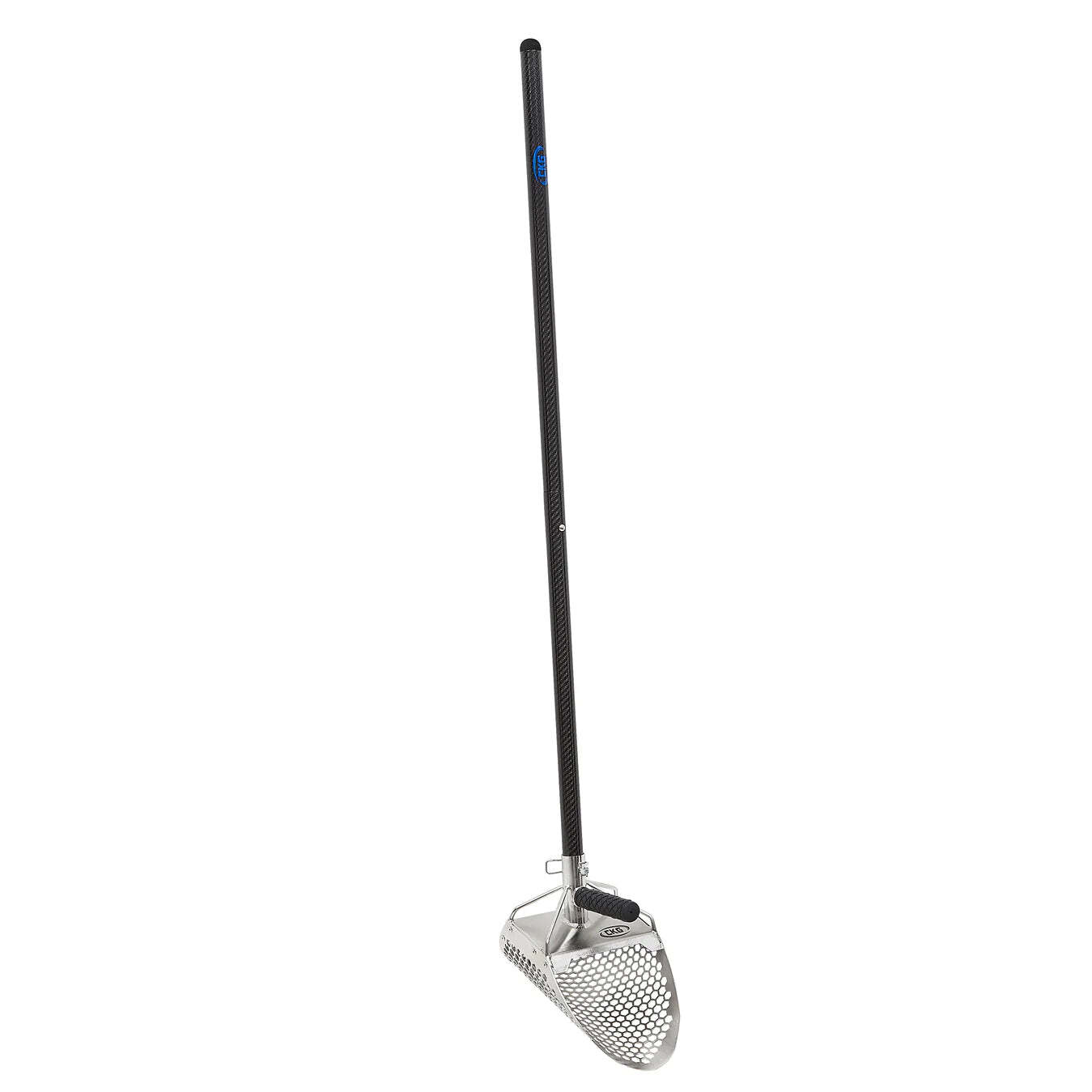 CKG HEAVY DUTY STAINLESS SAND SCOOP HEXAHEDRON HOLES WITH CARBON FIBER HANDLE