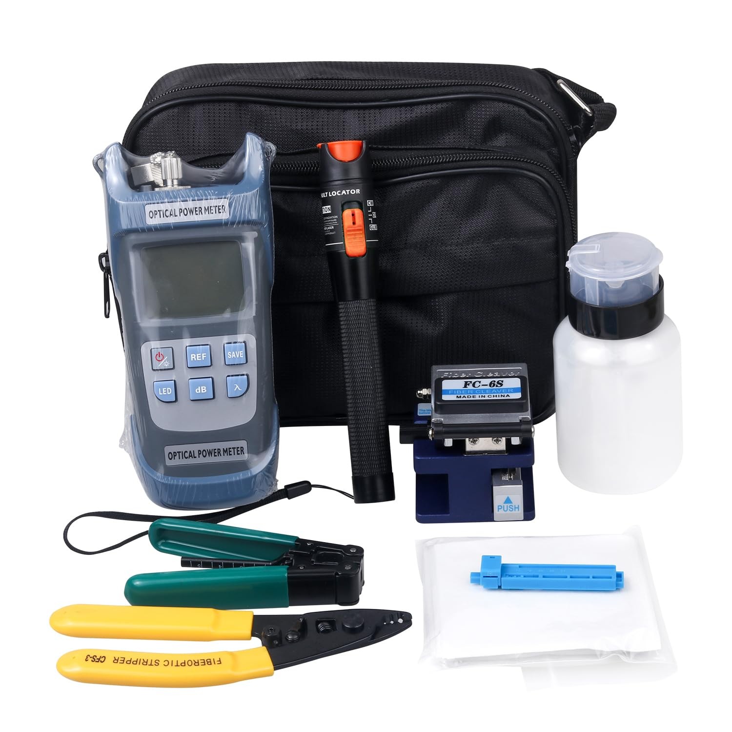 Fiber Termination Kit, 10Km Visual Fault Locator, Fiber Light Meter G710A, Fi…
