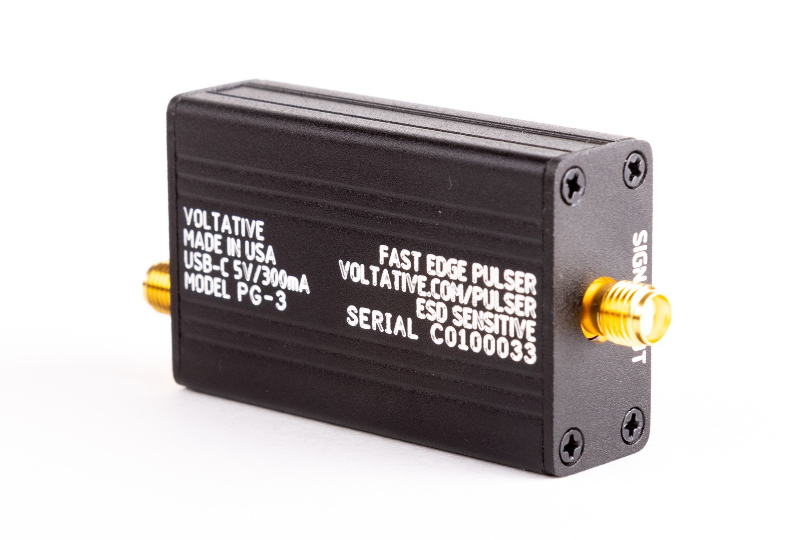 Voltative PG-3 ultra-fast edge rise time pulse generator: 20 ps rise time