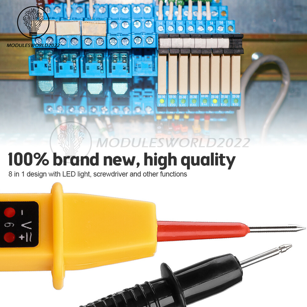 8-In-1 Car Electric Voltage Tester Detector A380 Polarity Test Pen AC DC 6V-380V