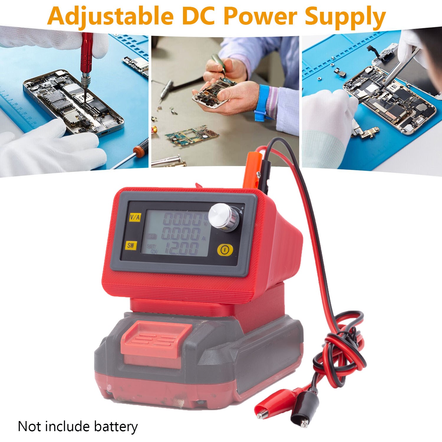 Portable Adjustable Power Voltage Supply To For Bauer DC 20V Li-Ion Battery