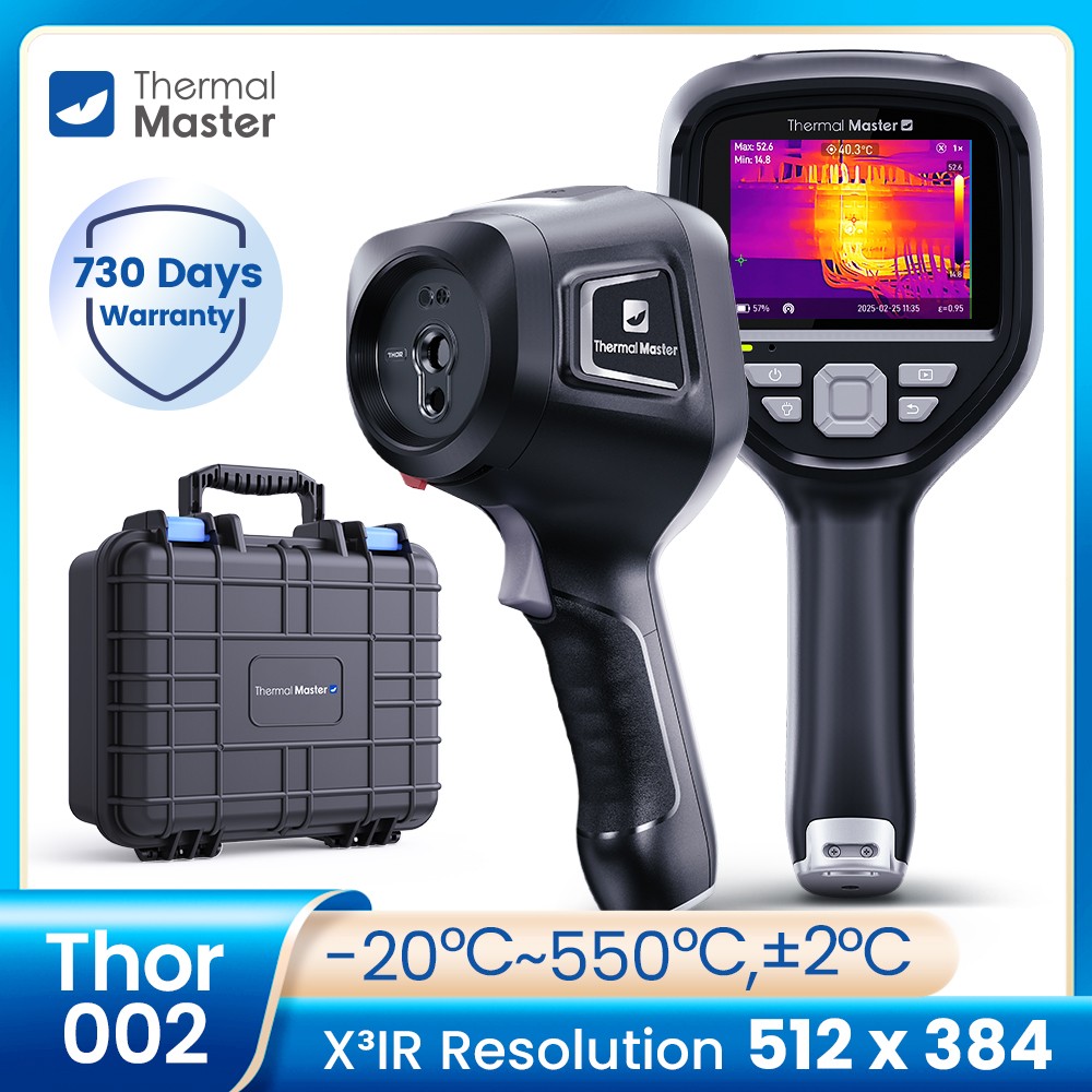 THOR002 Handheld Thermal Imager 3.5″ IPS Screen 512×384 X³IR Resolution 550℃ 32G