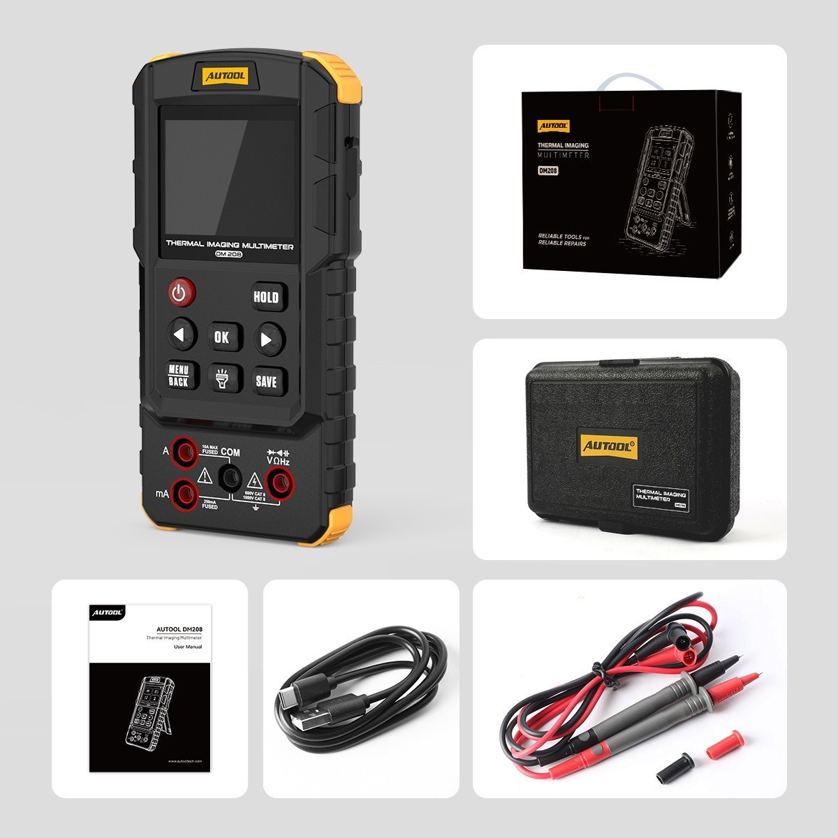 Thermal Imaging Camera 2 in 1 Digital Multimeter 25000count for Car Industrial