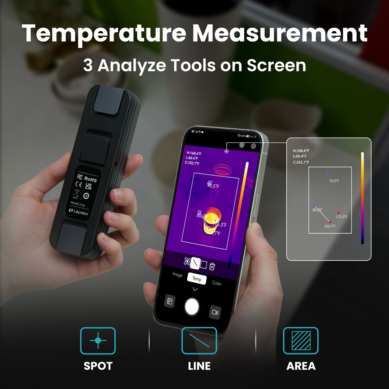 Super Resolution 512×384 Infrared Thermal Camera Android & iOS Imager Camera