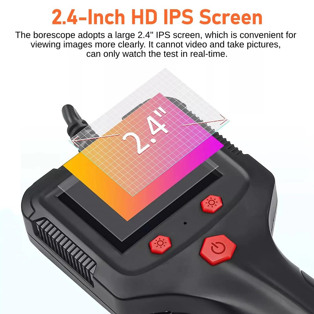 1080P HD LED Handheld Industrial Endoscope 8mm Borescope Snake Camera Inspection