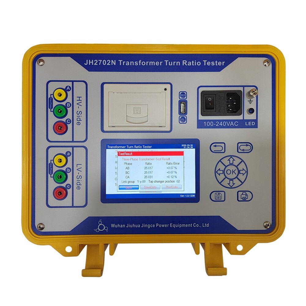 Spanish/English PT CT Test Portable TTR Meter Transformer Turns Ratio Tester
