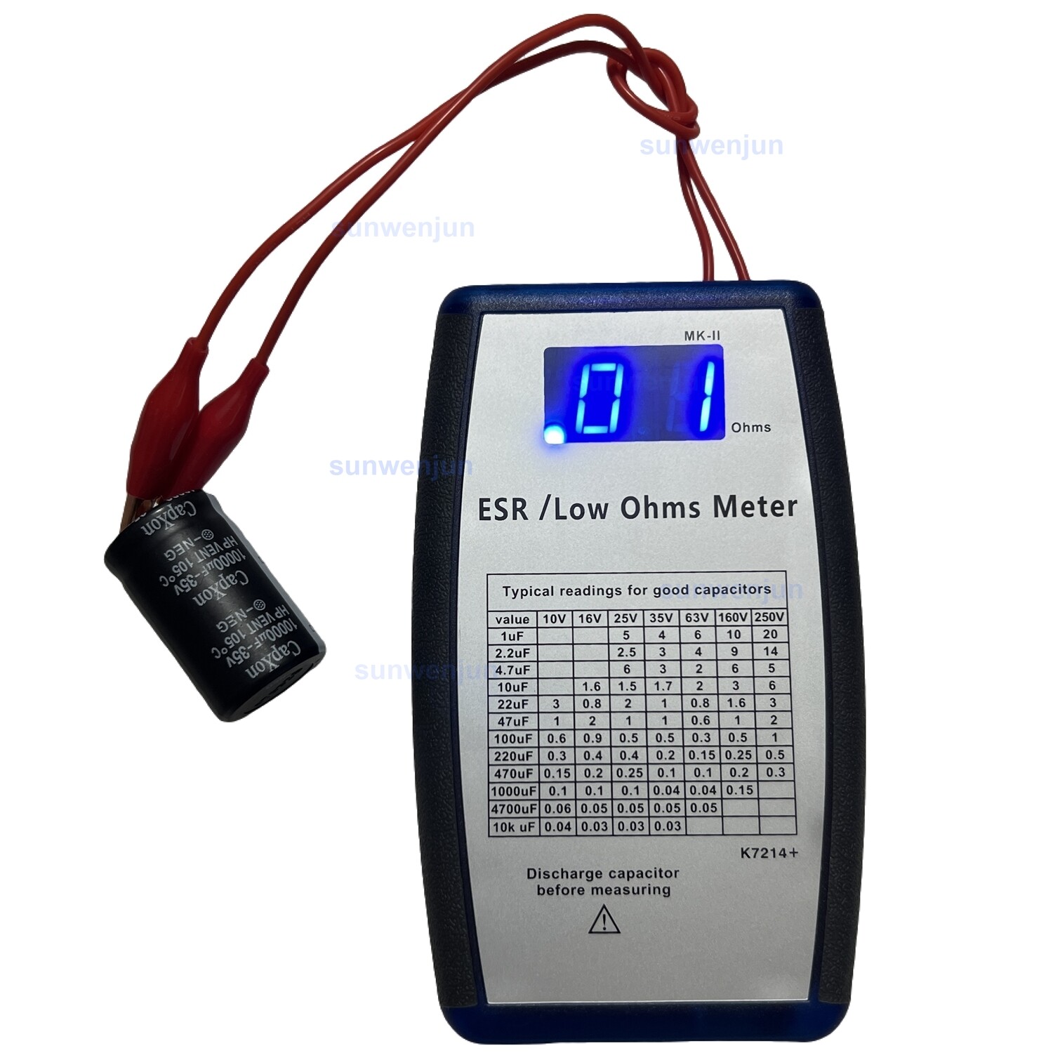 BLUE K7214+ ESR meter circuit same as K7254, EVB & Dick Smith MKII ESR Meter