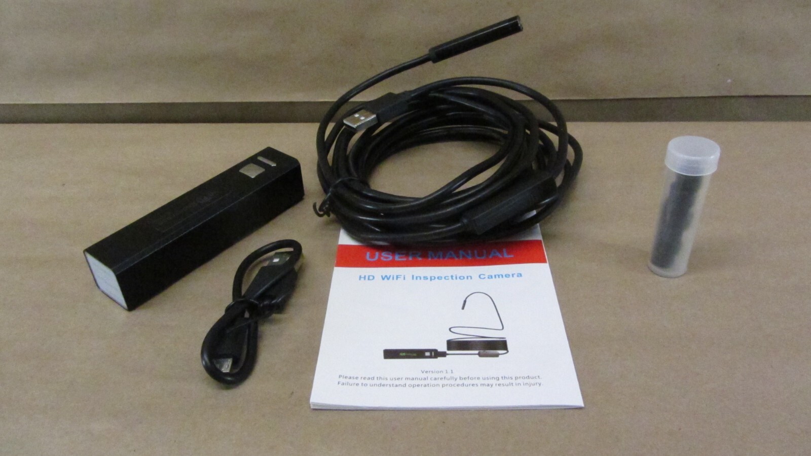 WiFi Endoscope Handheld Semi-Rigid Snake Inspection Camera 1200P 3.5m