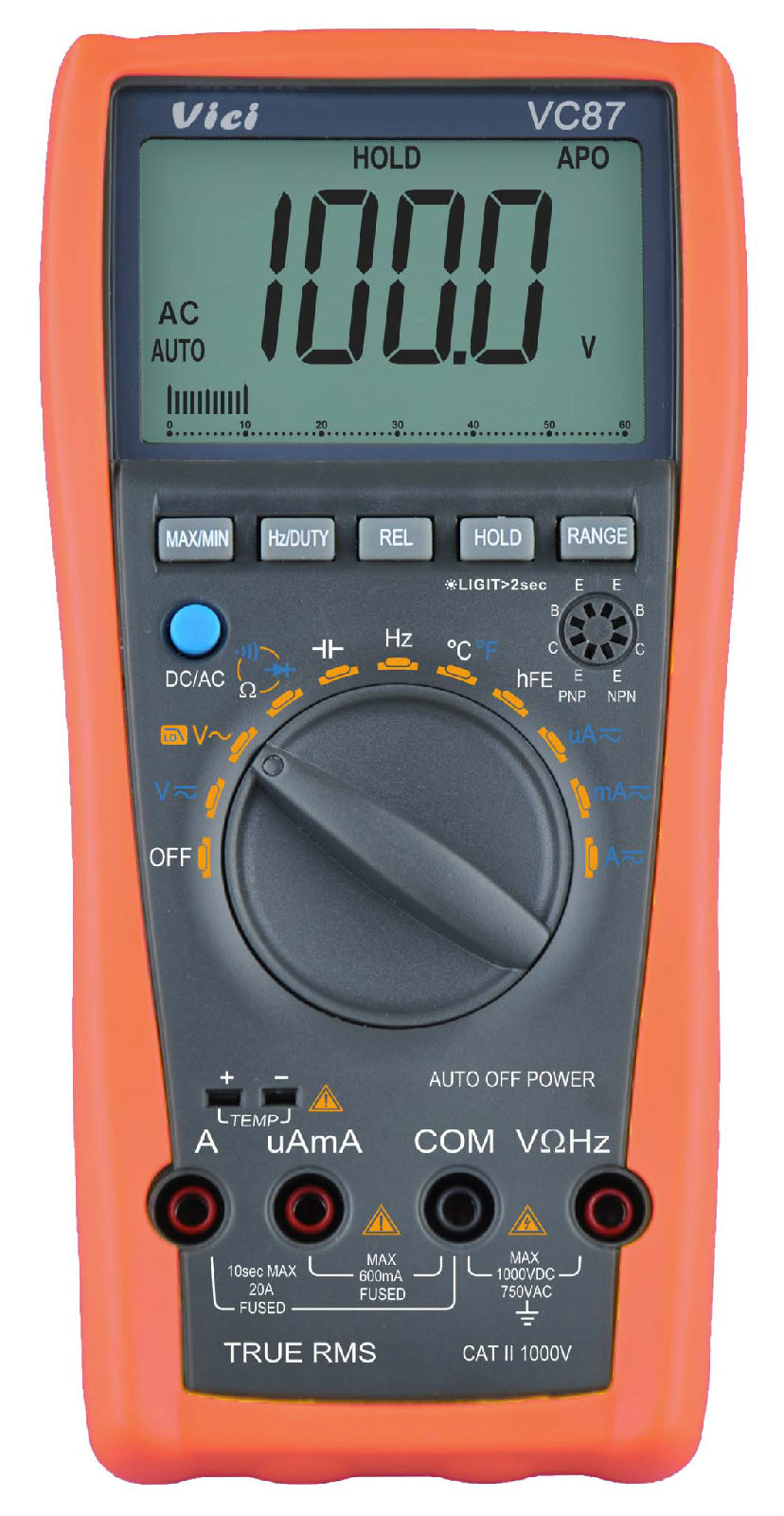 VC87 True RMS Digital Multimeter DMM motor drive w/ Backlight w/ Case USA Seller