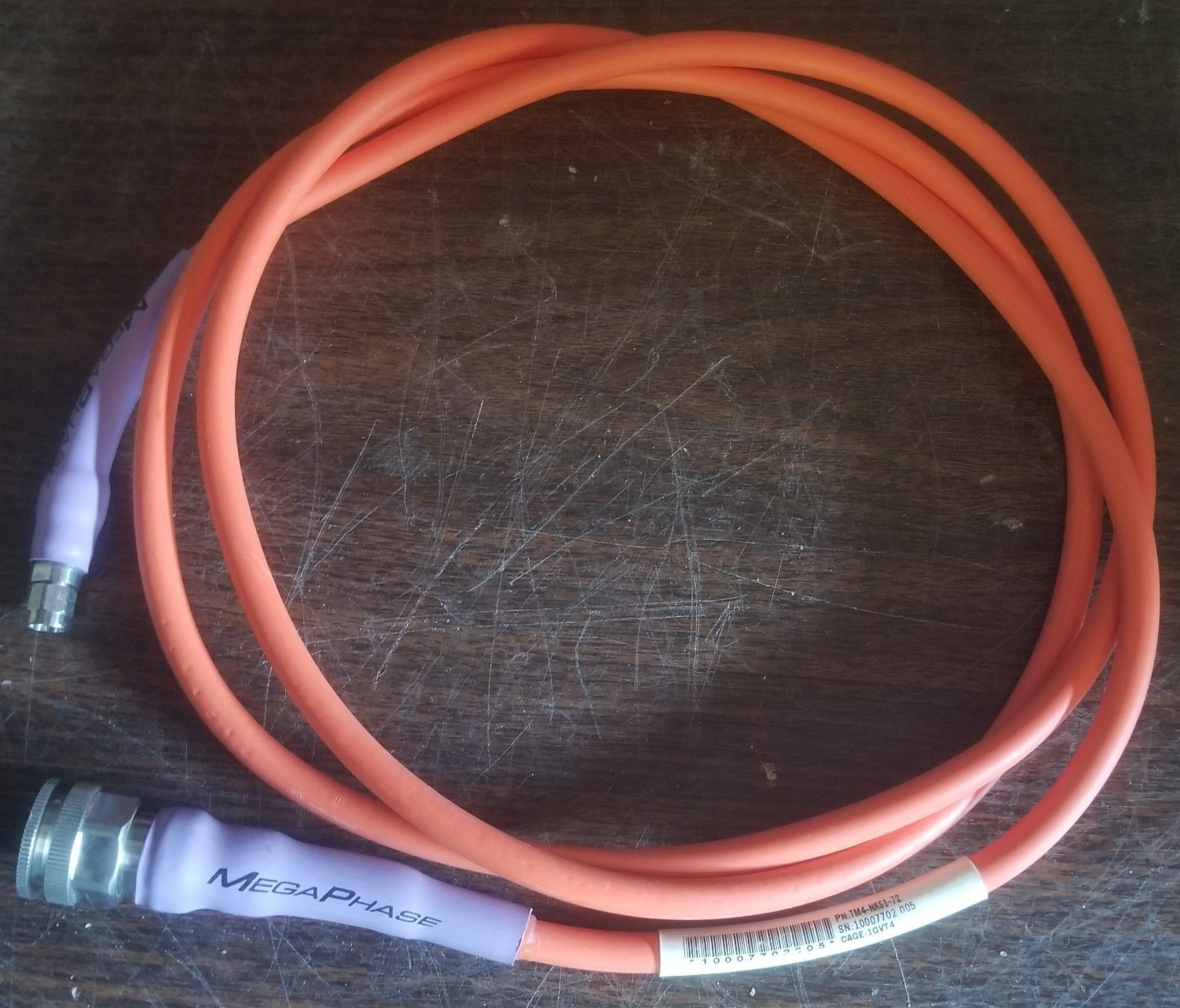 RF Test Cable 6 ft High power -3dB@16GHz US Made MegaPhase Low VWSR Phase Stable