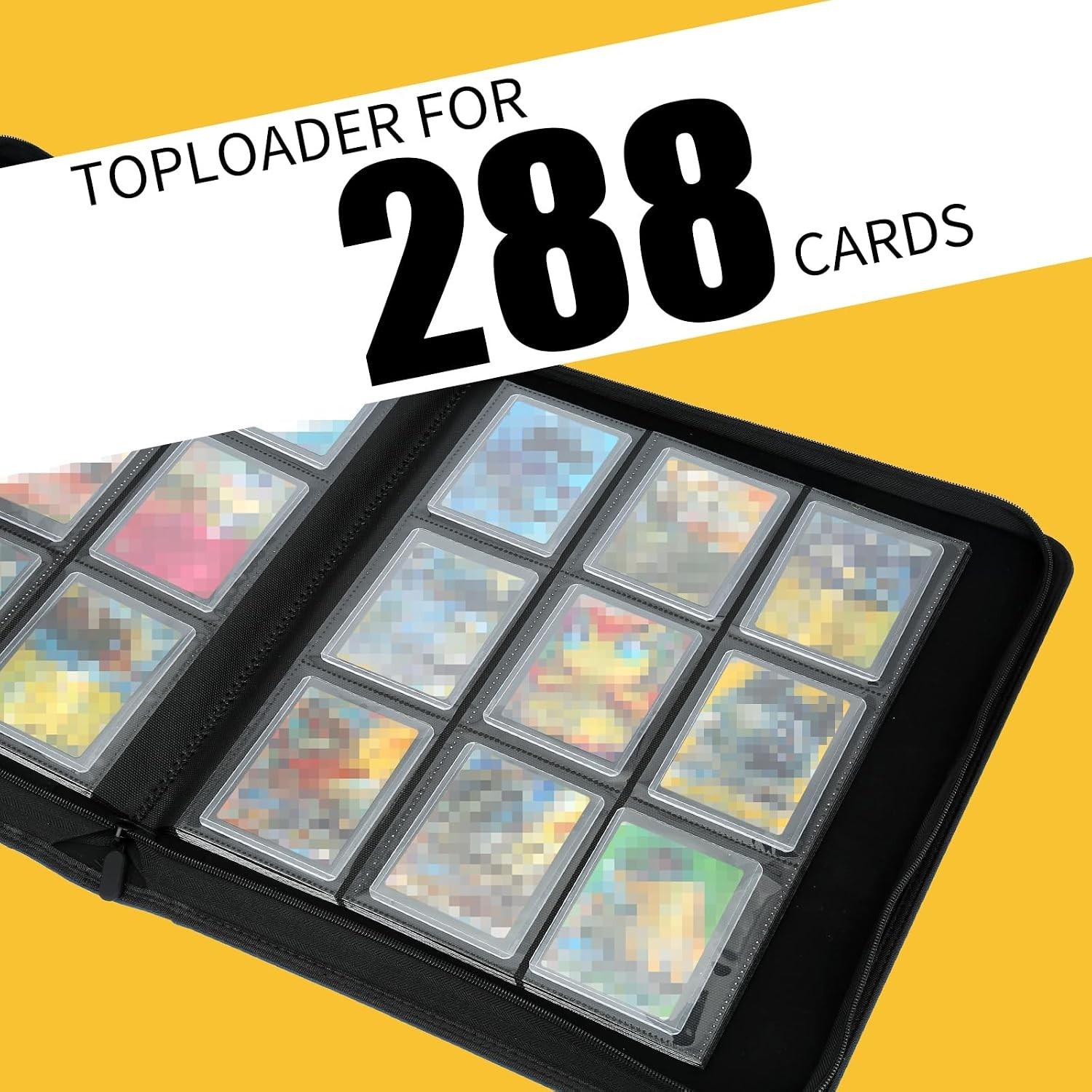 Toploader Binder, Holds 288 Toploaders, 9 Pocket Top Loader Binders