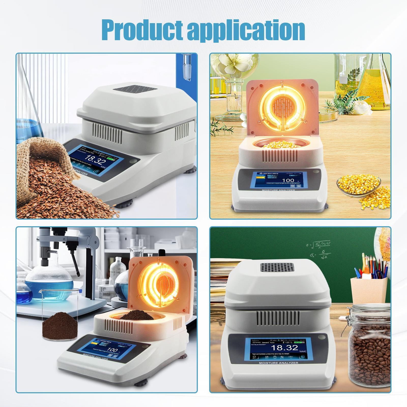 Digital Lab Moisture Halogen Heating Moisture Analyzer Meter Tester 0.001-120g