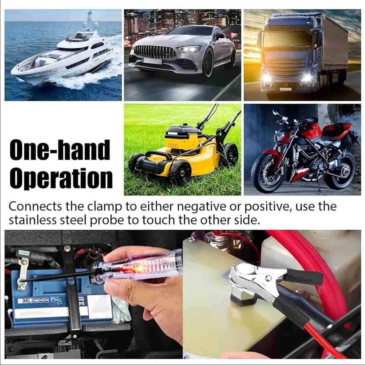 2 Digital LED Car Electric Tester for Voltage Systems, Cars, Live Wires, Fuses