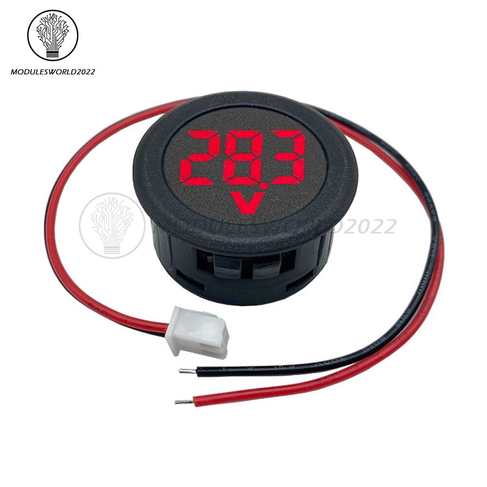 DC4V-100V Voltmeter LED Display Digital Panel Meter Voltage Indicator 5 Color