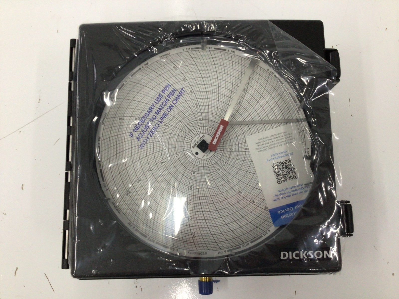 Dickson PW866 8” Pressure chart recorder, 0 to 300 PSI, 7-day chart