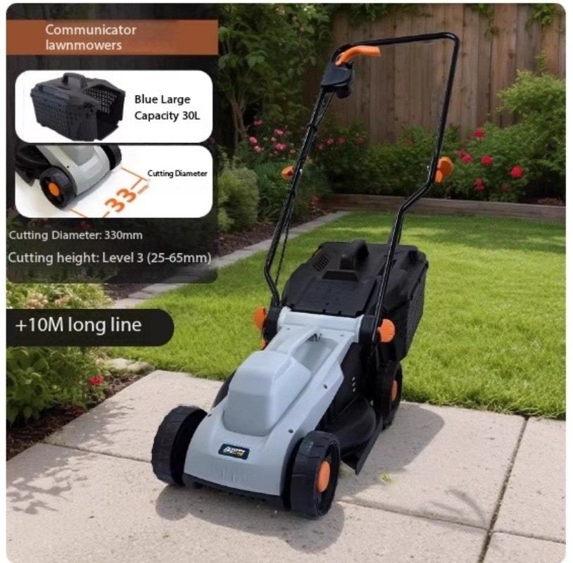 Electric Lawnmower Push-Type Lawn Mower Grass Trimmer