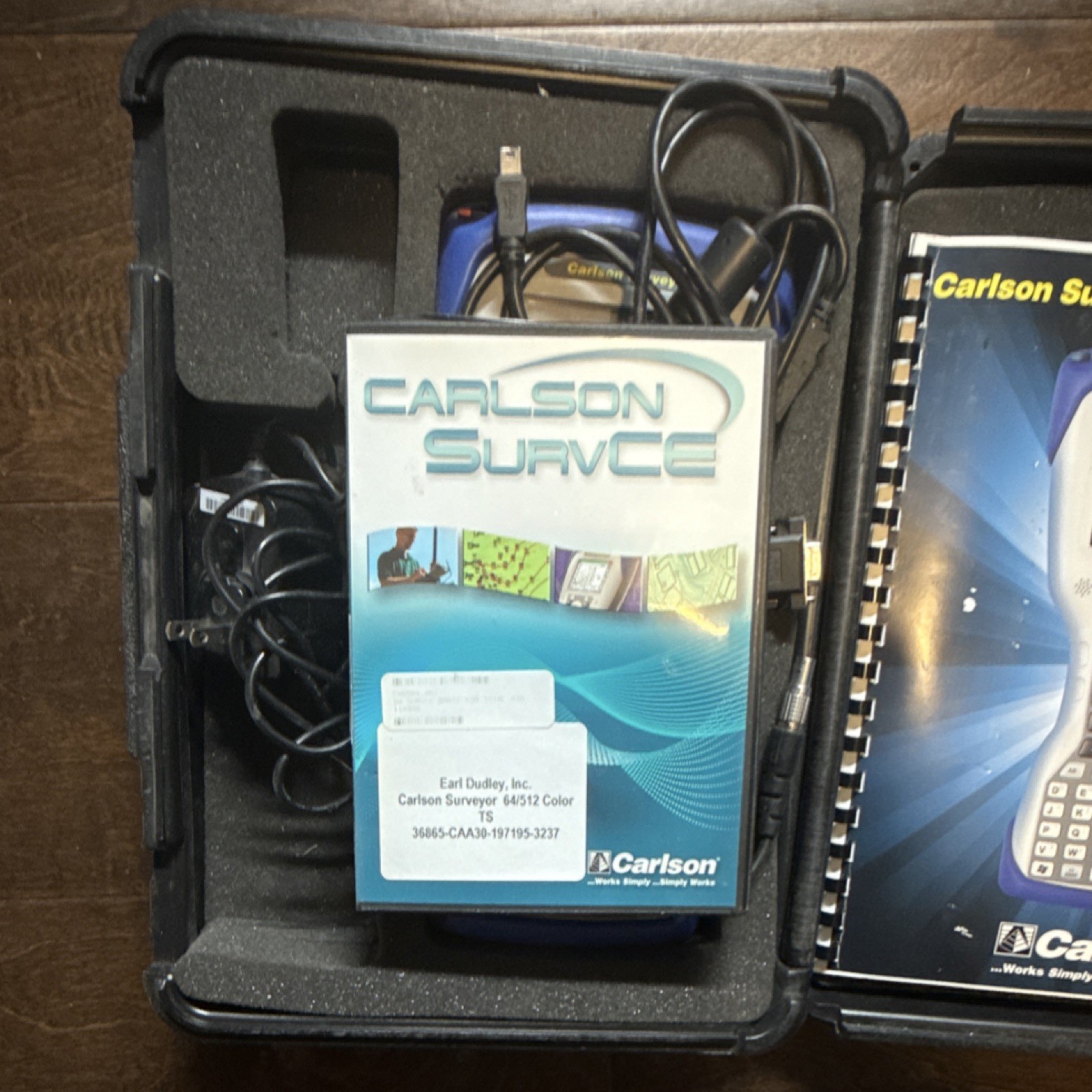 Carlson Surveyor Data Collector with Case, Manual, and Accessories