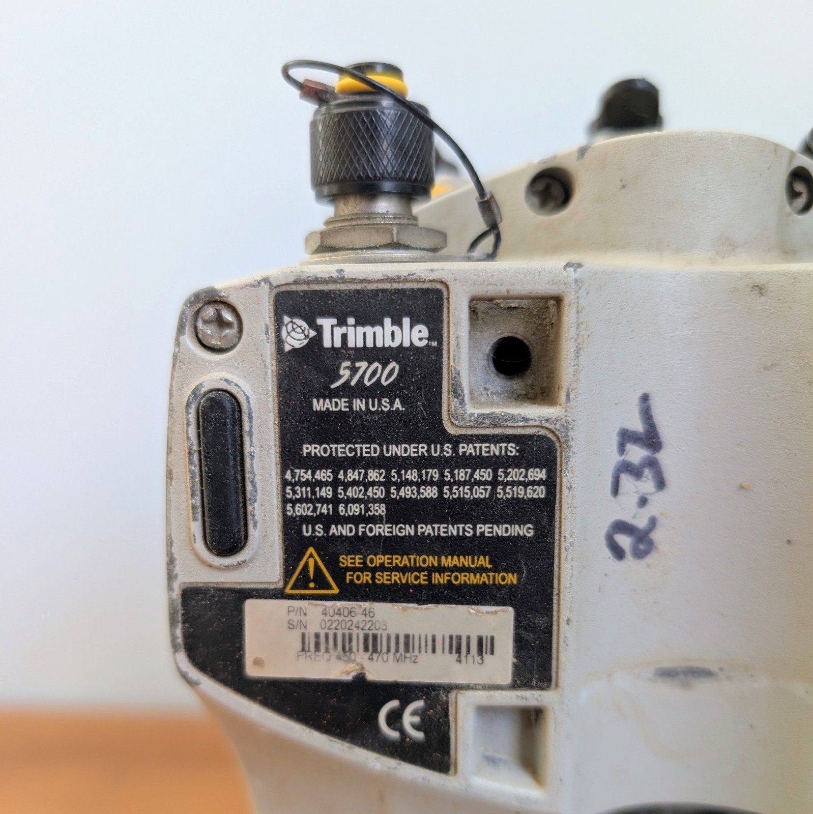 Trimble 5700 GPS GNSS Surveyor Receiver Internal UHF Radio 450-470 MHz RTK Rover