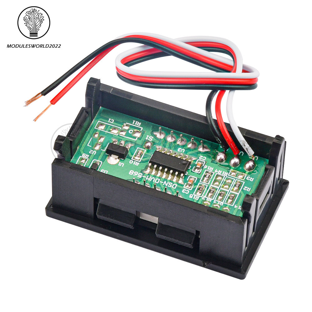 DC0V-100V Panel Meter Digital Voltmeter Three Wires 5Color 0.56 inch LED Display