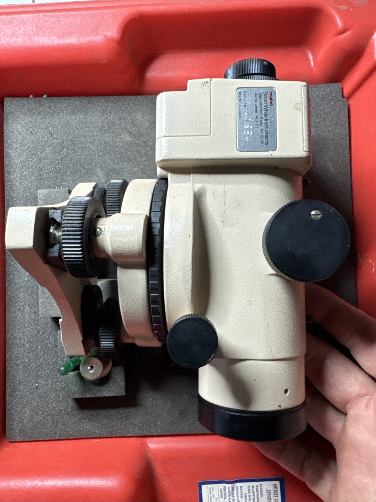 David White Surveyors Transit AL 8 -22 Series With Carrying Case