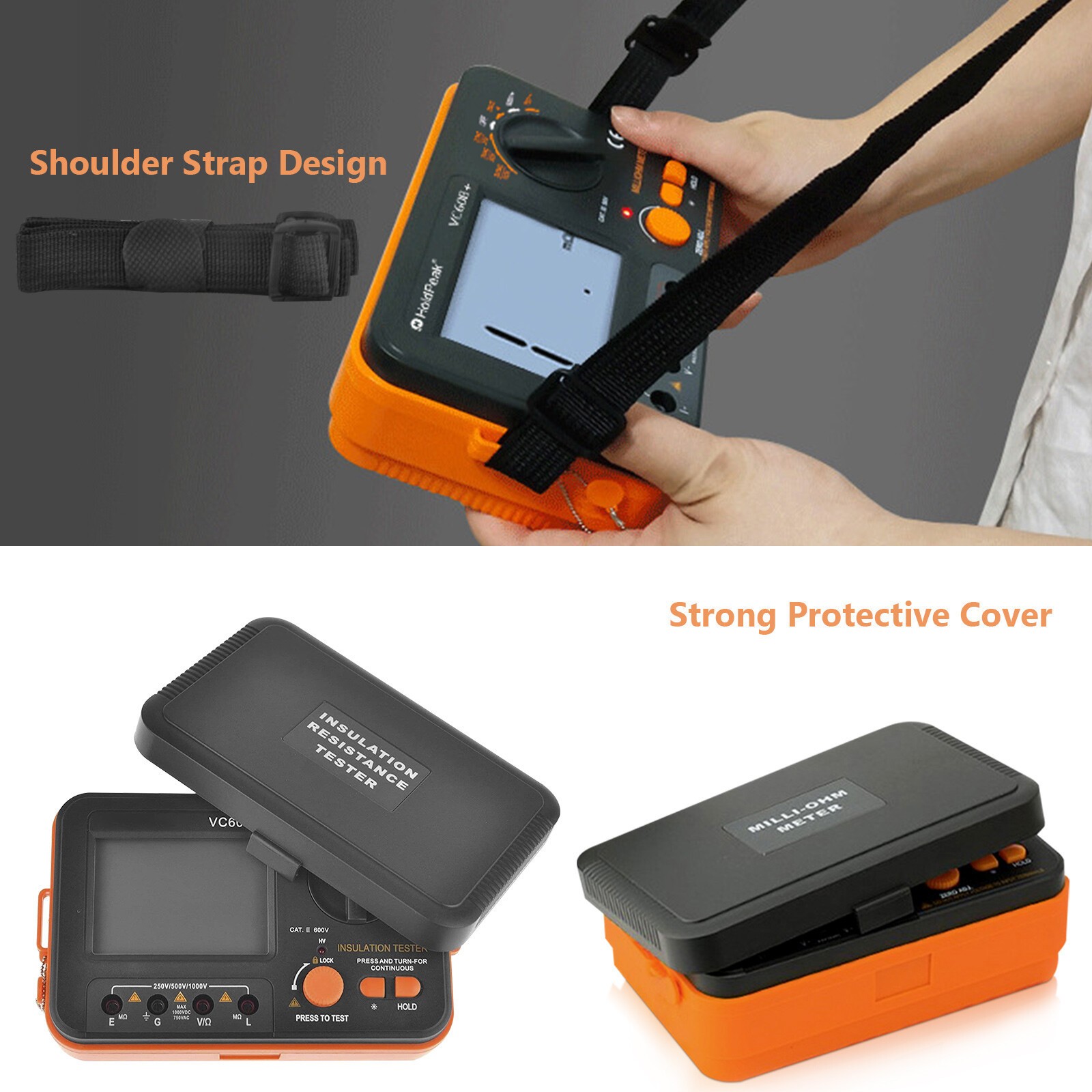 Digital Insulation Resistance Meter Tester Megger OHM 2000MΩ Megohmmeter 1000V