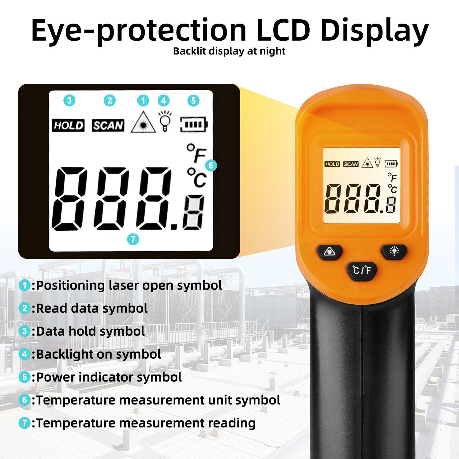 IR Infrared Laser Thermometer Temperature Gun Temp Measurement Meter Cooking US