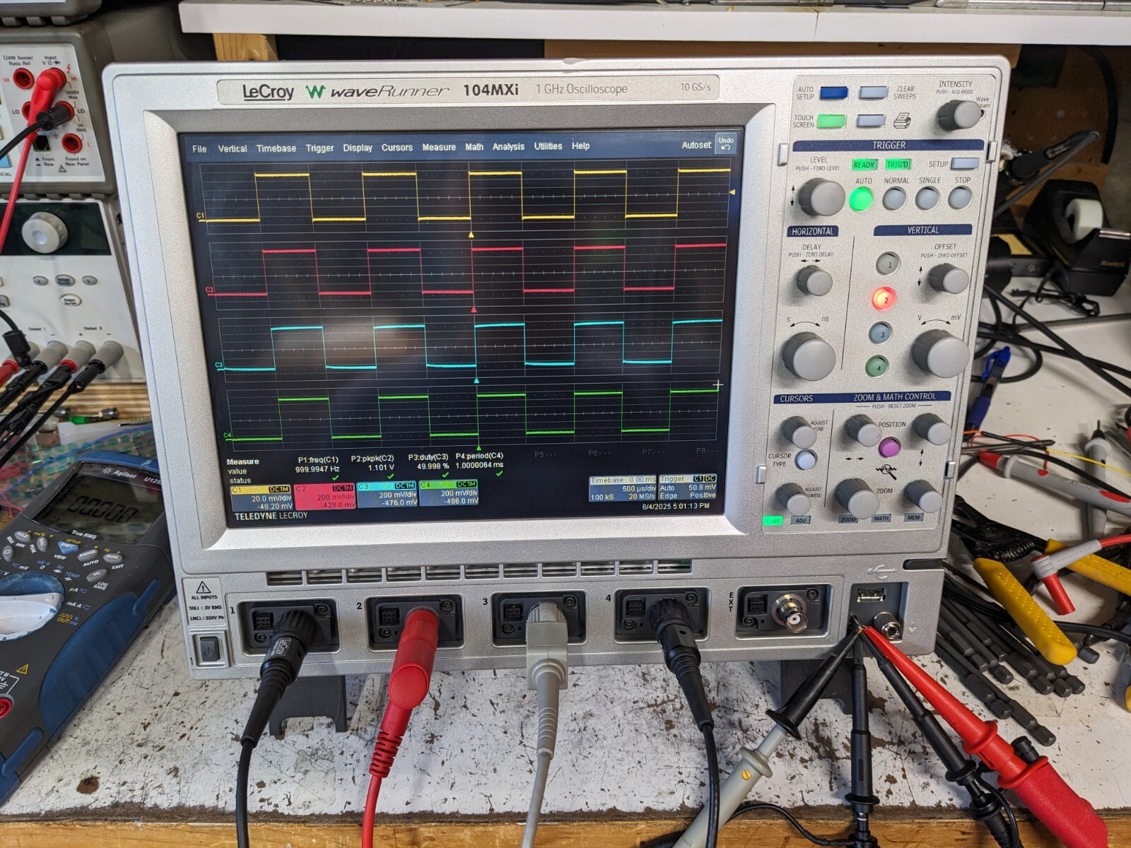 Lecroy 104MXi 1 GHz 4 channel Oscilloscope 2 GHz unlocked and with many options
