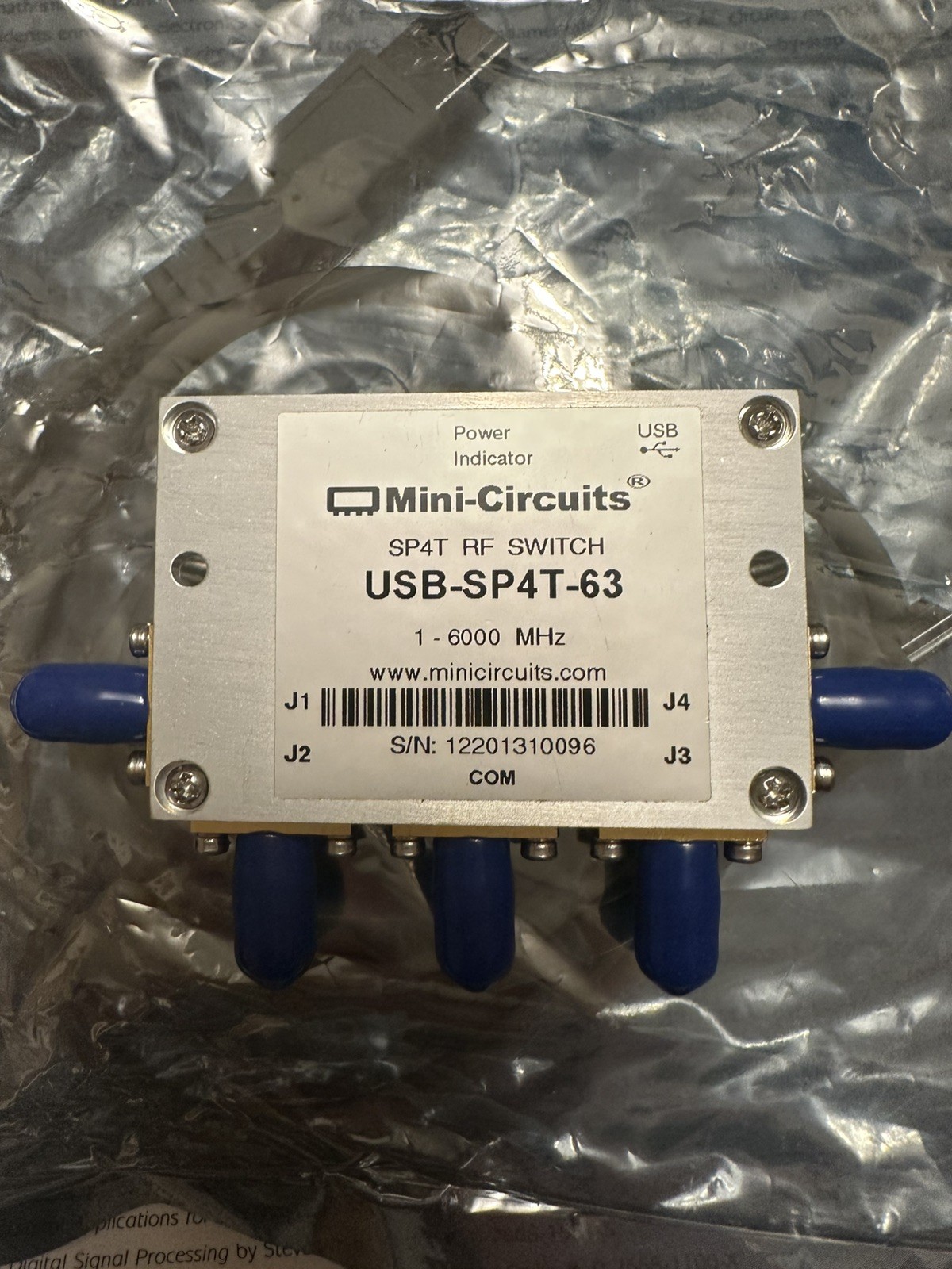 USB-SP4T-63 Absorptive SP4T, Solid State Switch, 1 MHz – 6 GHz, 50Ω