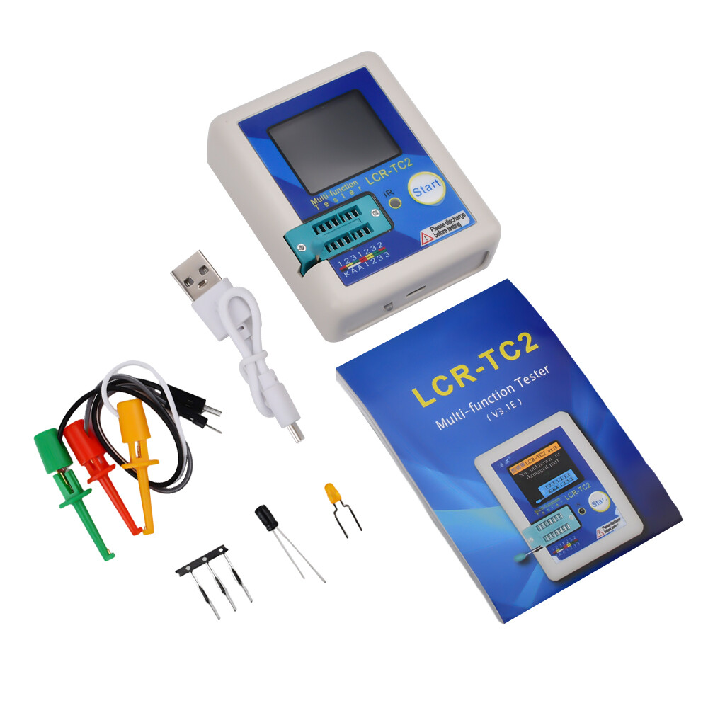 LCR-TC2 Upgraded Version of High Precision Transistor Tester V3.1E English&Cable