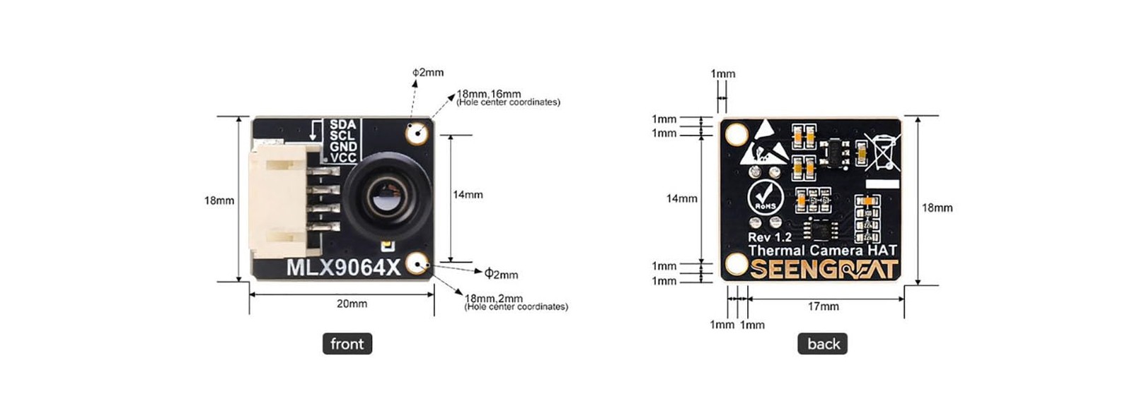 MLX90640 Thermal Imaging Camera, 32×24 IR Sensor Array for Raspberry Pi, HVAC…