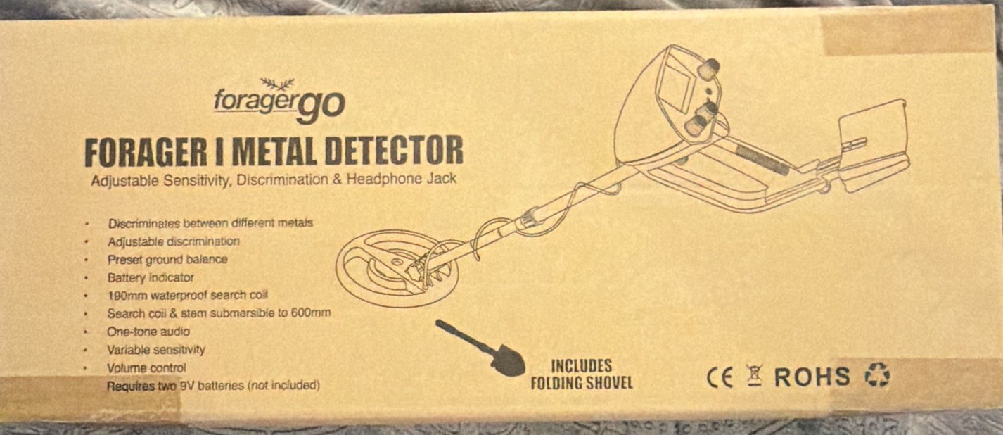 foragergo Forager 1 Ground Search Metal Detector Waterproof Headphone Jack