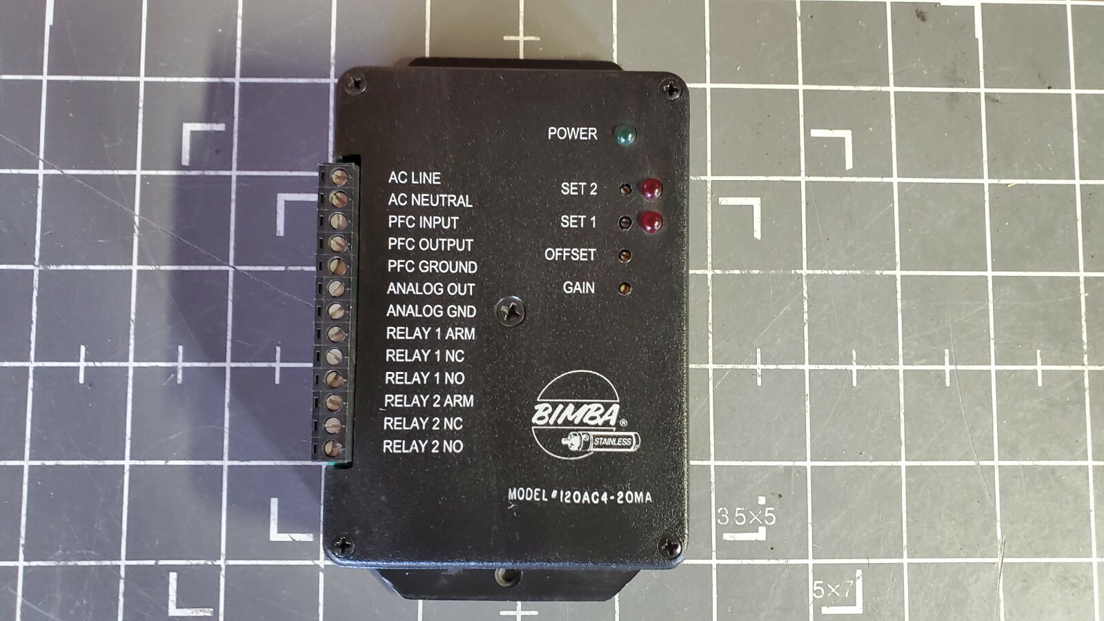 Bimba Electronic Limit Controller, 120AC4-20MA / Dual Set Point