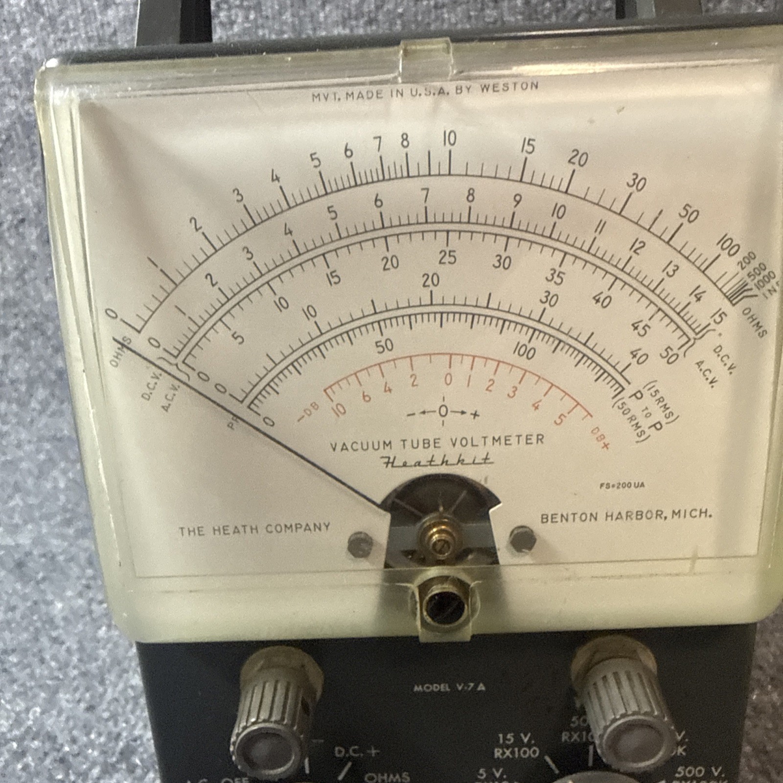 Vintage Heath IM-10 Vacuum Tube Volt Meter Needs Electric Cord￼
