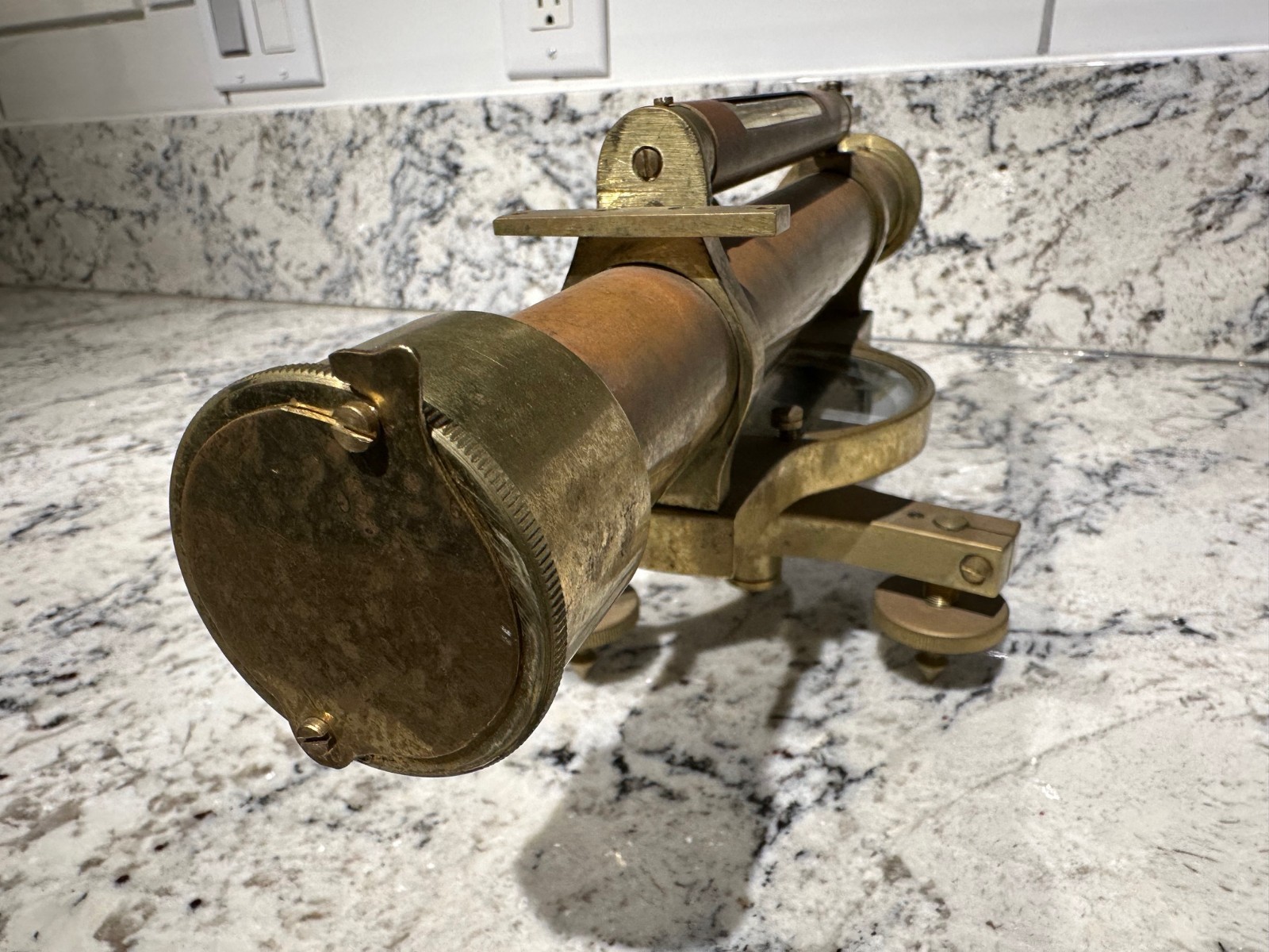 BRASS THEODOLITE Stanley London UK Antique Surveyor’s Instrument Early 1900’s