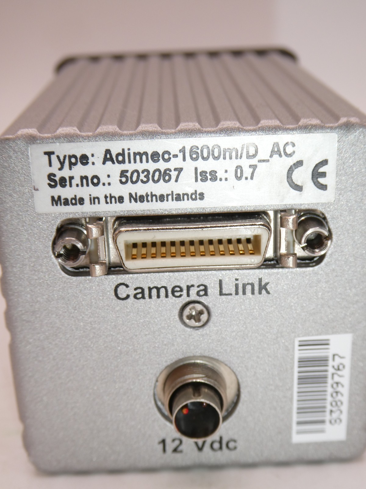 Adimec 1600m/D_AC Industrial Camera, For Parts/Repair