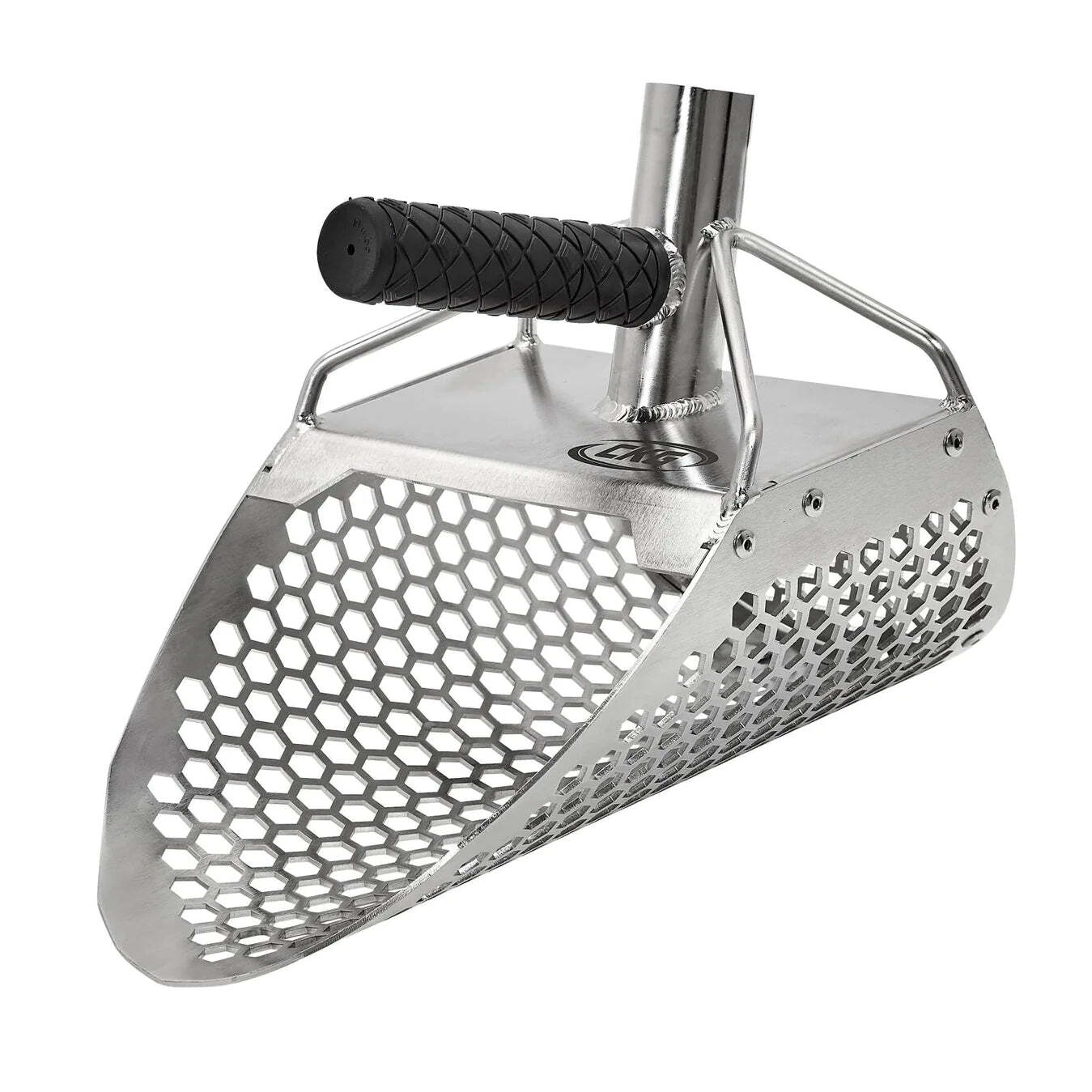 CKG HEAVY DUTY STAINLESS SAND SCOOP HEXAHEDRON HOLES WITH CARBON FIBER HANDLE