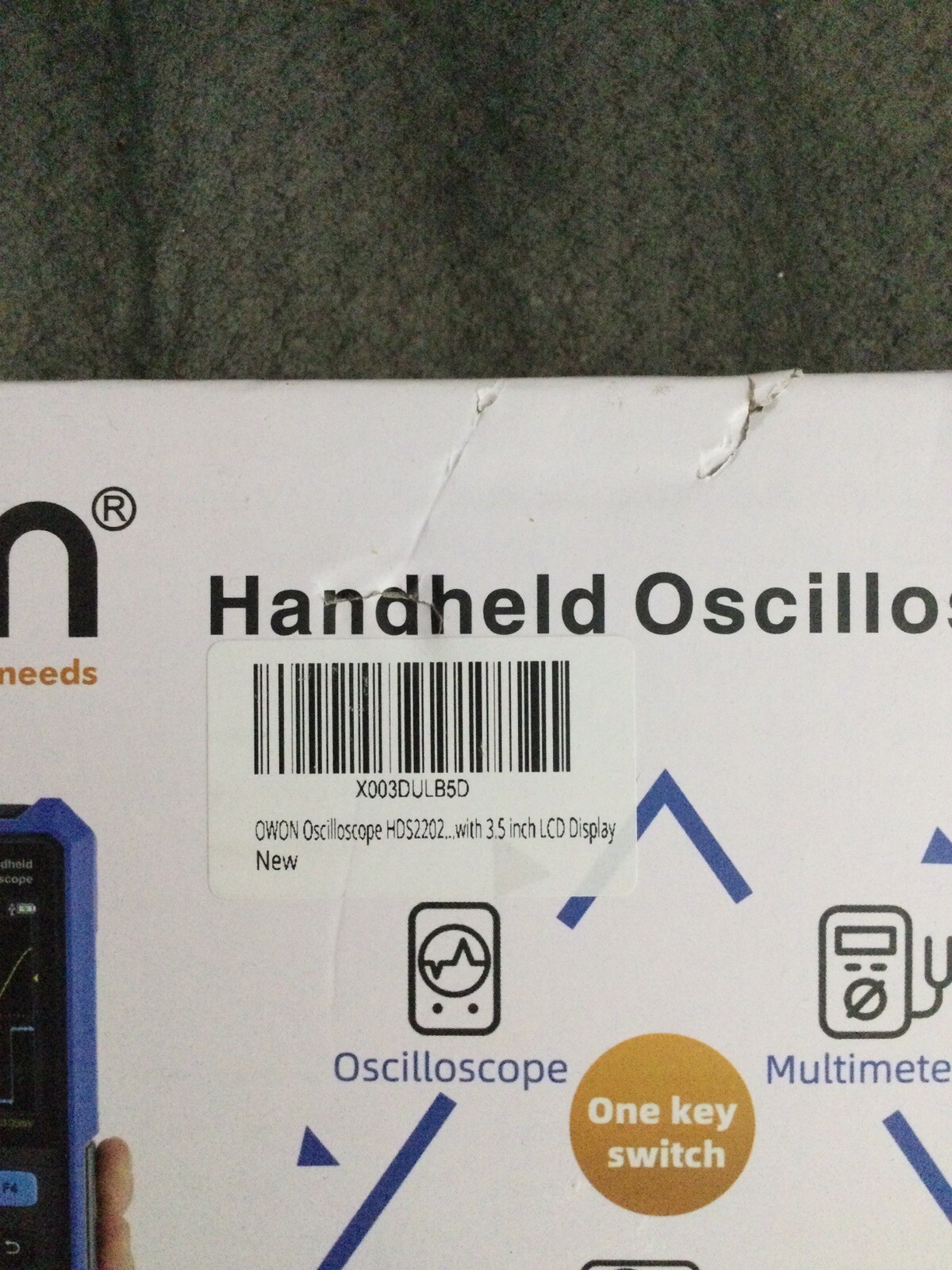 New Owon Handheld Oscilloscope 3 In 1, HDS2202S, 3.5 Inch Color LCD Display