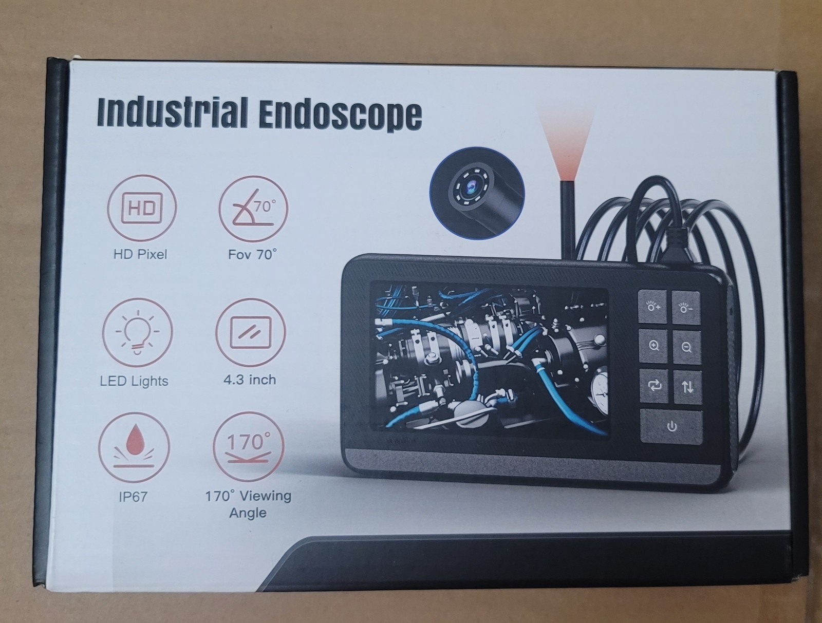Pancellent Industrial Endoscope 16.5ft Semi-Rigid Cable