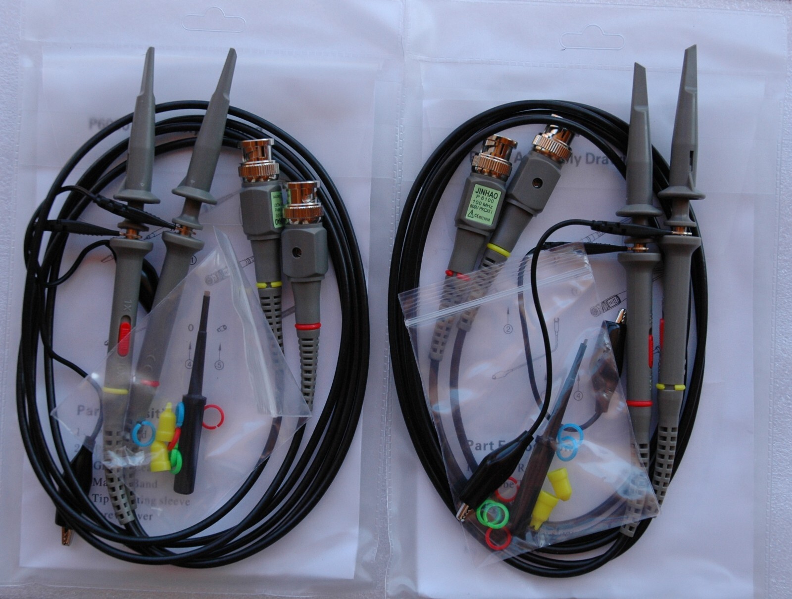 4 Four New 100MHZ Oscilloscope clip probes for HP Tektronix Hitachi, US seller