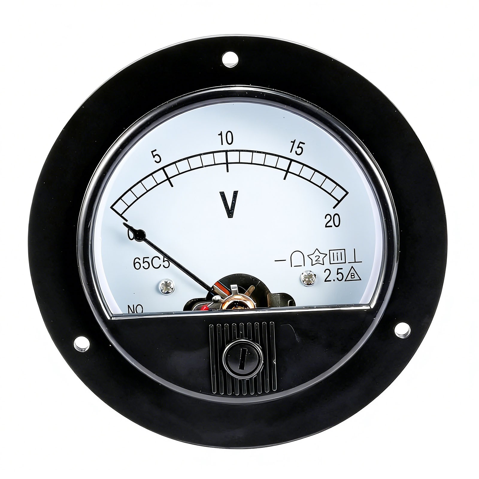DC 0-20V Round Analogue Panel Meter Volt Voltage Gauge Analog Voltmeter