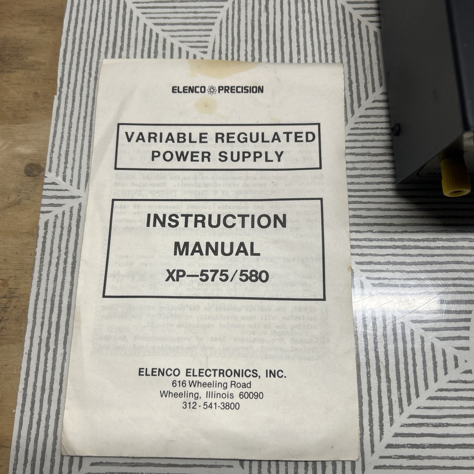 ELENCO Precision Model XP-580 Regulated Quad Power Supply 2-20V Variable