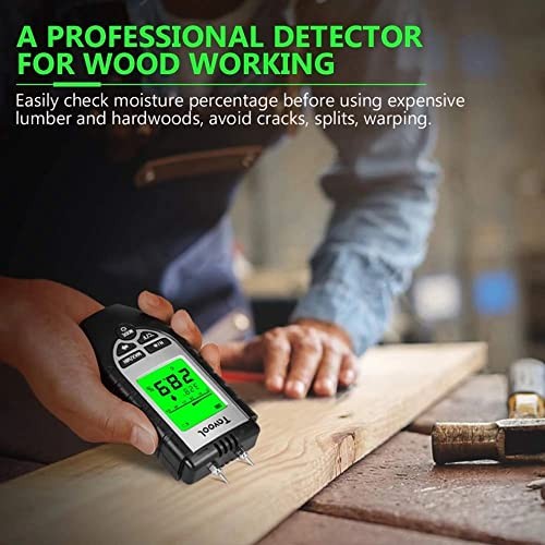 Wood Moisture Meter – Digital Moisture Detector Moisture Tester, Pin-Type Water