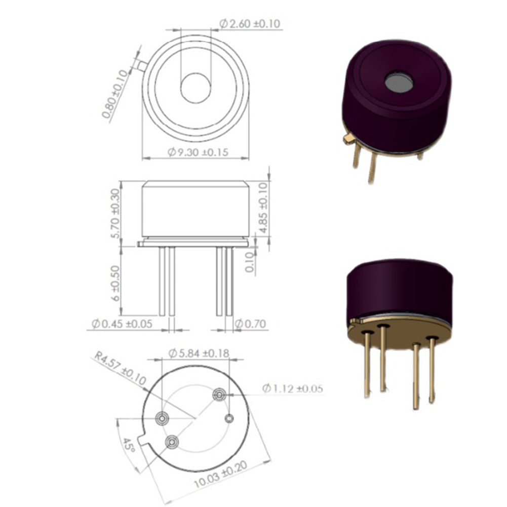 Thermal Array Module MLX90640 Sensor 3.3V Supply Voltage FOV 55×35 Or 110×75