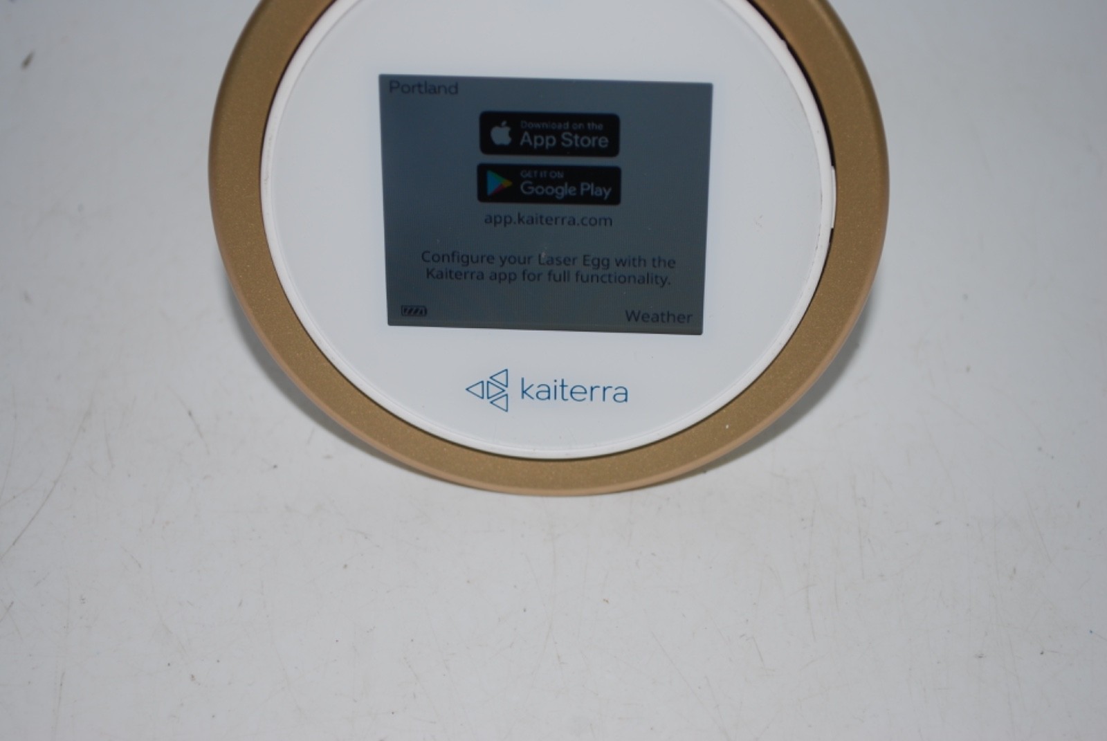 Kaiterra Laser Egg+ LE-201 Smart Air Quality Monitor Gold White Unit Only