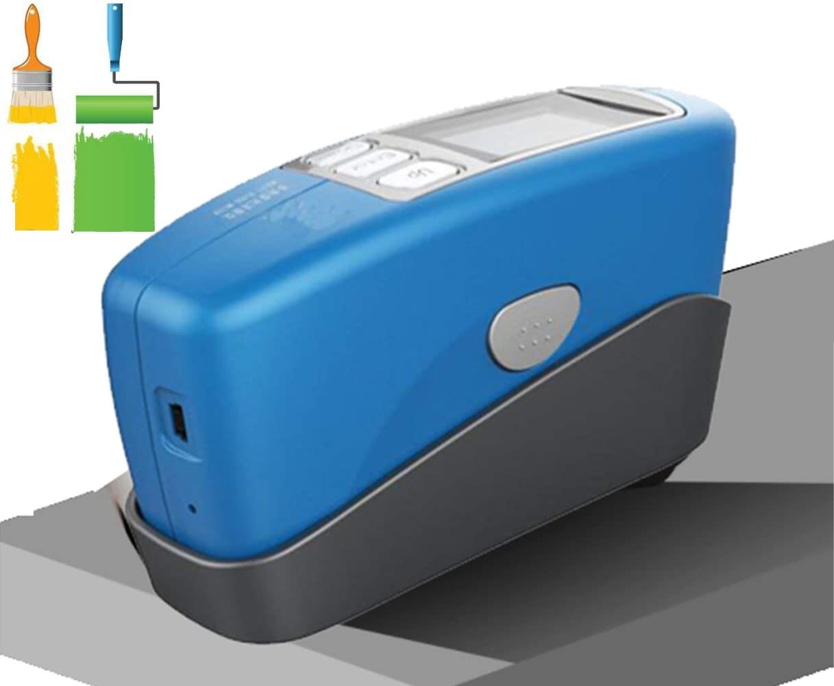 60 Degree Glossmeter Gloss Meter with 0-1000GU Data Storage 100 Standard Samples
