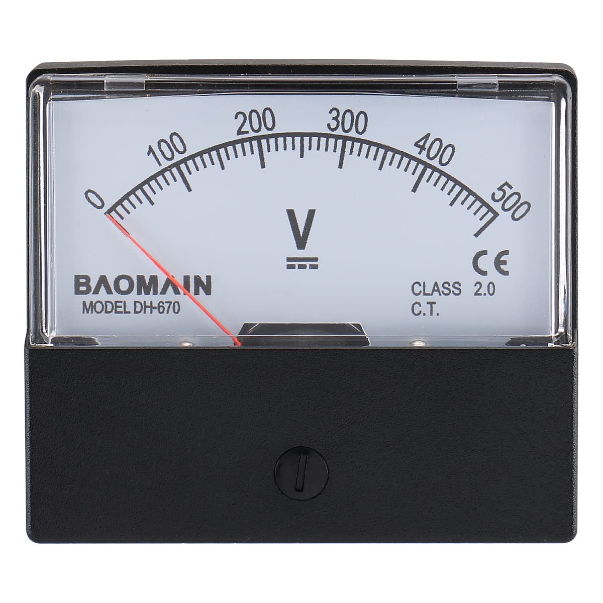 Voltmeter Dh670 Dc 0500v Rectangular Class 2.5 Analog Panel Volt Voltage Meter