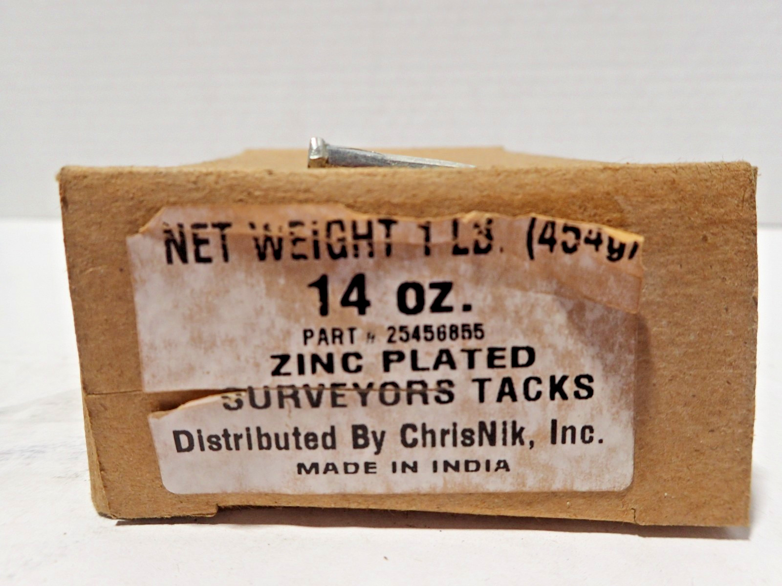New ChrisNik 25456855 Zinc Plated Surveyors Tacks, 1-LB Box. FREE SHIPPING!